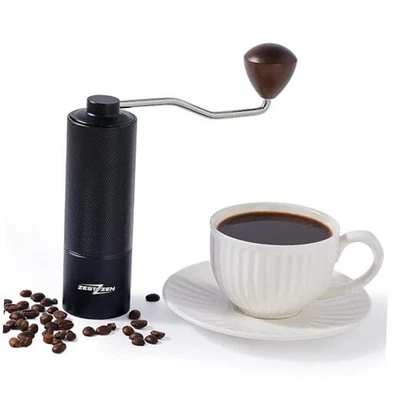 Molinillo de café manual - Molinillo de mano de rebabas cónicas portátil con ajustable  Foto 1 de 4