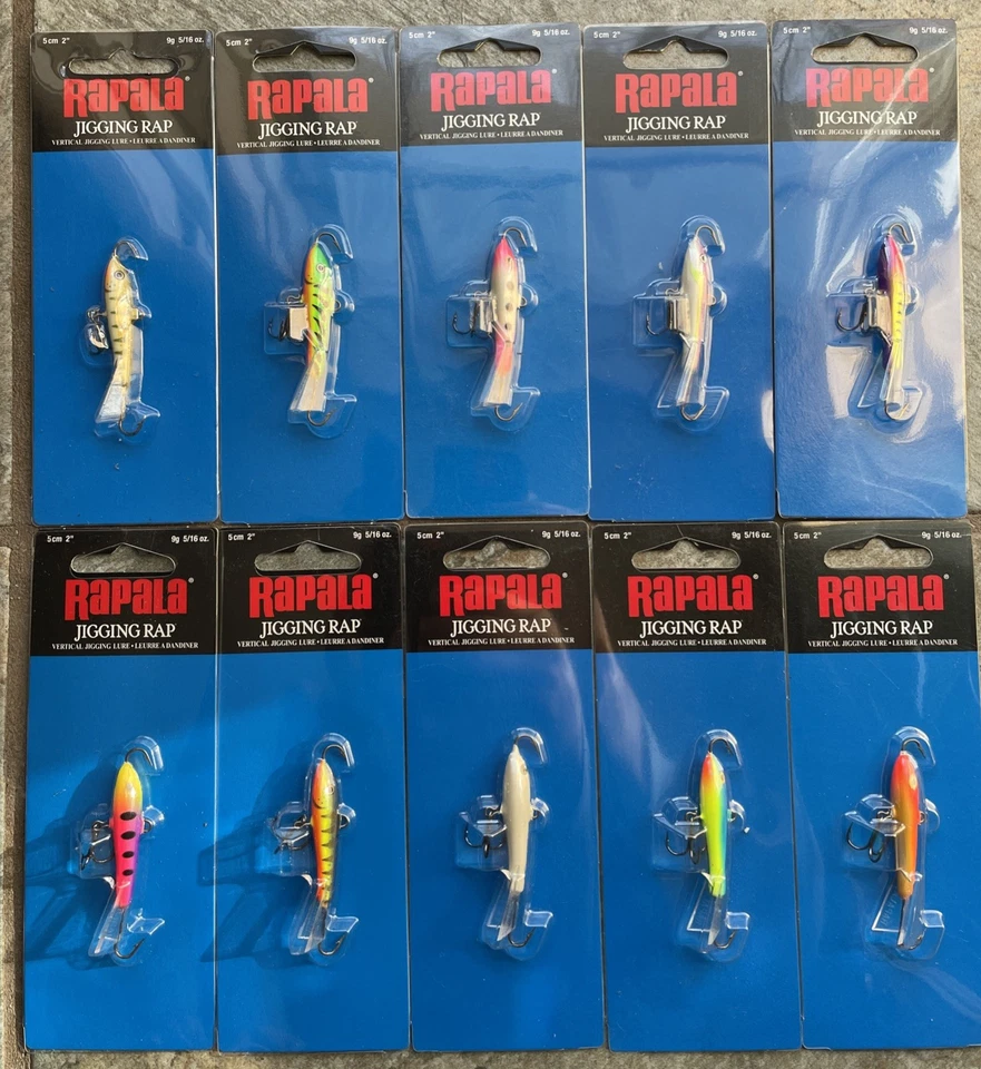 "10 señuelos de pesca Rapala Jigging Rap W5 2"" colores mezclados S30" Foto 1 de 1