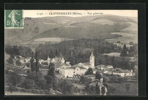 AK Claveisolles, Gesamtansicht 1909 - Bild 1 von 2