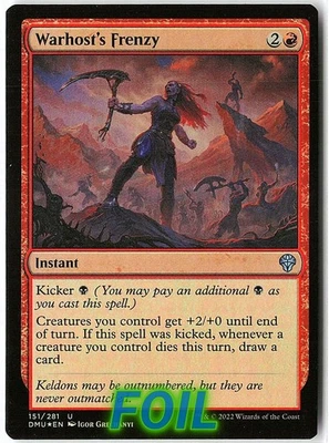 Warhost's Frenzy FOIL 151 Uncommon Dominaria United NM/LP MTG - Image 1 of 2
