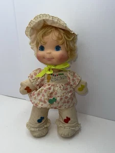 Bambola Mattel Love Notes 1974 13" funzionante (spremere mani e piedi) vestito rosa floreale - Foto 1 di 7