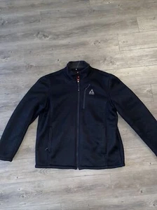 Gerry Gray Heavy Textured Knit Men’s Sz XL Jacket Fleece Lined Full Zip Black - Picture 1 of 9
