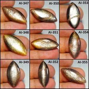 Top Quality 100% Natural Rainbow Lattice Sunstone Marquise Cabochon Gemstone - Picture 1 of 10