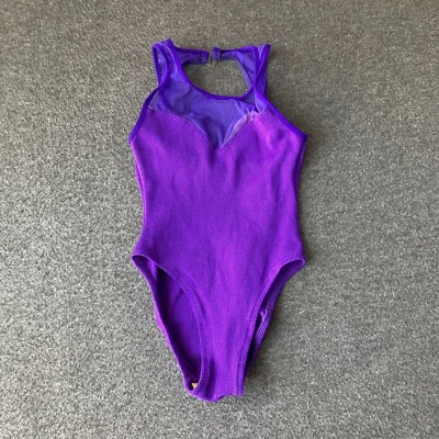 Traje de baño vintage años 80 90 Sirena malla corpiño de una pieza corte súper alto para mujer 6 Foto 1 de 4