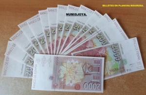 PLANCHA LUJO. 2000 Pesetas 1992 Celestino Mutis Serie 1S 2ª Emisión. - Picture 1 of 2
