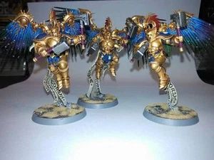 Warhammer AOS - 3 x STORMCAST STAATSANWÄLTE (HÄMMER) AMAZING "GALAXY" PRO PAINTED - Bild 1 von 1