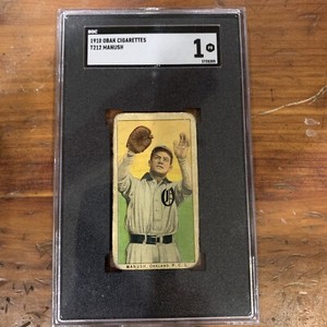 1910 T212 OBAK - Heinie MANUSH SGC 1 - Oakland PCL  - LOW POP!  Rare Back!