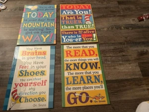 (4) BRAND NEW SEALED Dr. Seuss Quotes Set of Posters - Picture 1 of 1