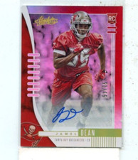 JAMEL DEAN 2019 Panini Absolute Signature Rookies Spectrum Red Auto #D /75