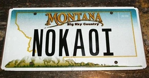   "Placa de licencia de Montana ""NOKAOI"  - Imagen 1 de 3