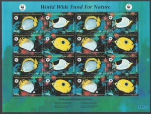 SALE Micronesia WWF Butterflyfishes Sheetlet of 4 sets 1997 MNH SG#579-582 - Picture 1 of 1