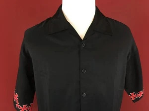 Steve & Barry's Club Shirt Authentic Loungewear Black German Iron Cross Medium - Picture 1 of 5