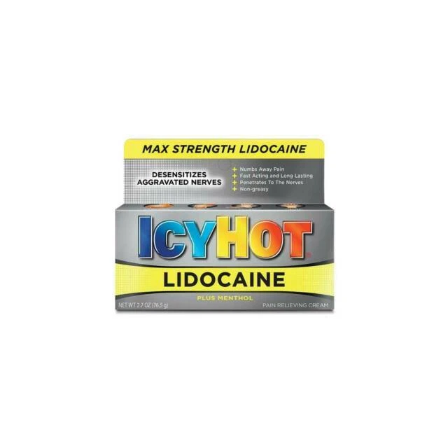 Icy Hot Lidocaine Pain Relieving Cream 2.7 Oz 2b