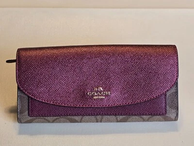 Coach Slim Envelope Wallet in Metallic Colorblock - Image 1 of 4