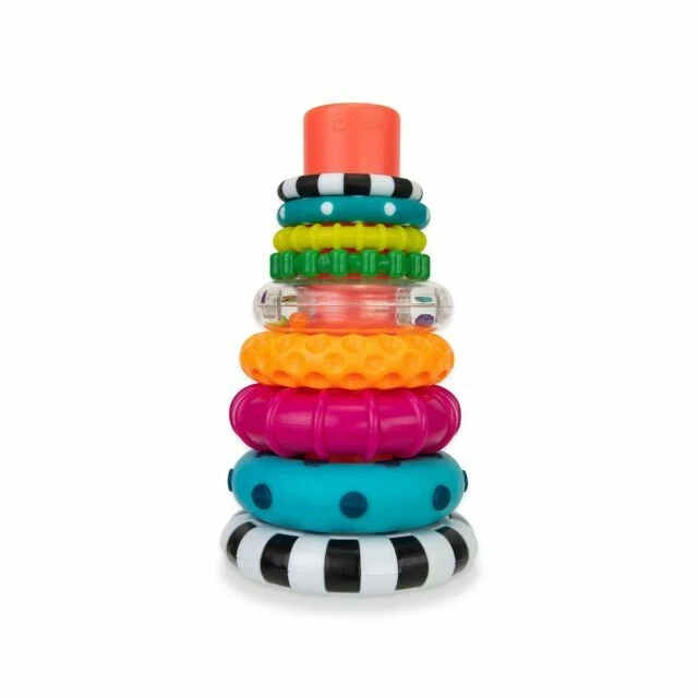 Sassy Stacks of Circles Stacking Ring Toy - Multicolor, 9 Piece Set - Image 1 of 1