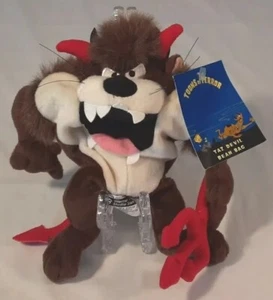 Gorro de peluche vintage 1998 Tasmania Devil TAZ Warner Bros Studio Toons of Terror - Imagen 1 de 10