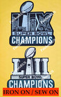 Both Super Bowl Champions Patch LIX + LII  Patch 59 EAGLES Champions patch Champ