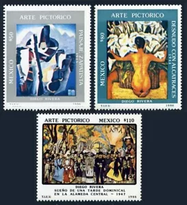Mexico 1451-1453, MNH. Michel 1996-1998. Paintings by Diego Rivera, 1986. - Picture 1 of 1