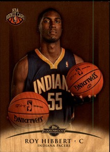 2008-09 Topps Hardwood Mahogany Basketball Card #117B Roy Hibbert Posing /75