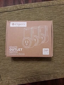 ETEKCITY ZAP Smart Remote Outlet Bundle 3 switches 1 remote 120V 3L-S - Picture 1 of 6