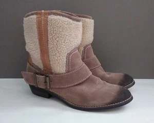 Kelsi Dagger Womens Tempest Brown Suede & Faux Leather Ankle Boots Size 7.5M - Picture 1 of 5