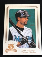 2003 Donruss Diamond Kings Mike Lowell #100 Bronze Foil Framed SP