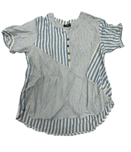 Loveu.dear Damen V-Ausschnitt Kurzarm Mehrfarbig Gestreift Top Größe 1XL - Bild 1 von 3