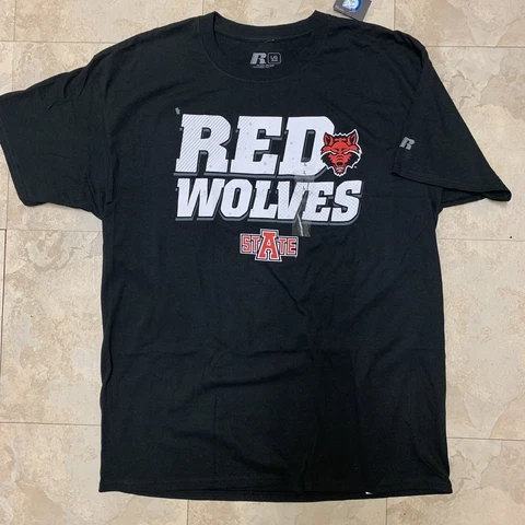 Mens Russel Athletics Arkansas State AS Red Wolves T-Shirt Size Large Cover