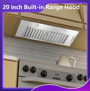 20" Insert/Built-in Range Hood 600CFM Convertible 3-Speed Mechanical Control - Picture 1 of 12