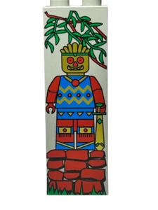 Lego Adventures 1990s Jungle Ruins minifigure printed tile/brick 1X2X5 - Picture 1 of 3
