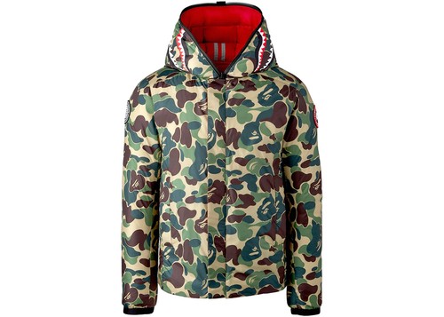 Felpa con cappuccio Bape x Canada Goose x Concepts ABC mimetica Crofton (ROSSO XL)