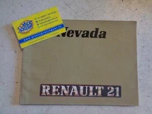 LIBRETTO USO E MANUTENZIONE RENAULT 21 NEVADA - EDIZIONE 1988 - ORIGINALE - Imagen 1 de 2