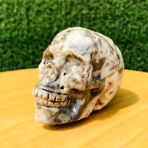 231G Naturalny sfaleryt Kryształ kwarcowy Czaszka rzeźbiona czaszka Próbka mineralna