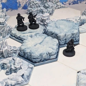 Juego de 2 Hills Hoth Ice Planet de 15 mm (mediano) | 1/72 crestas, 60 mm base TTRPG terreno - Imagen 1 de 10