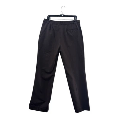 Pantalones de vestir para mujer Lauren Ralph Lauren marrón mezcla de lana talla 14 frente plano Foto 1 de 4