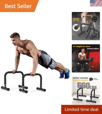 Estação de mergulho de liga de aço resistente - Altura 14” para força do núcleo e ganhos musculares - Imagem 1 de 4