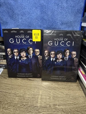 House of Gucci (DVD, 2021, широкоэкранный) с накладной обложкой и бонусными функциями - Изображение 1 из 3