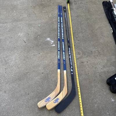 老式曲棍球棒套装 3 NHL/Bud Light Hespeler,Franklin cryolite sh pro 270 — 第 1/4 张图片