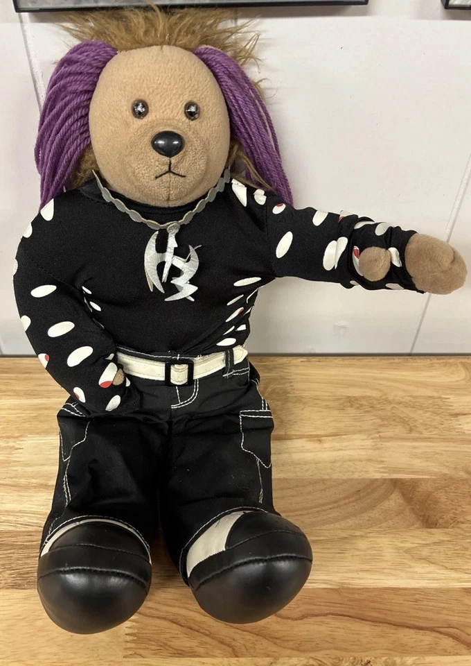 WWE WWF Jeff Hardy Peluche Oso 18" Lucha Libre Peluche 2006 RARO Foto 1 de 4