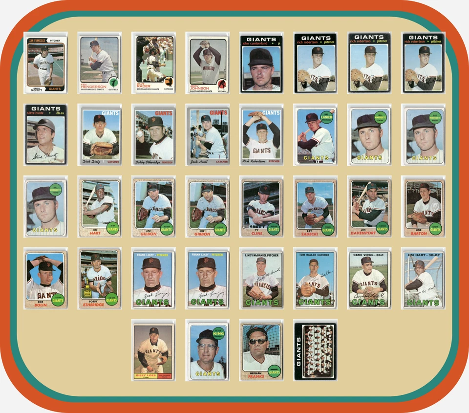 Gigantes de San Francisco - Lote de 36 cartas Topps de colección - 1965-1972 - Linzy, McDaniel Foto 1 de 4