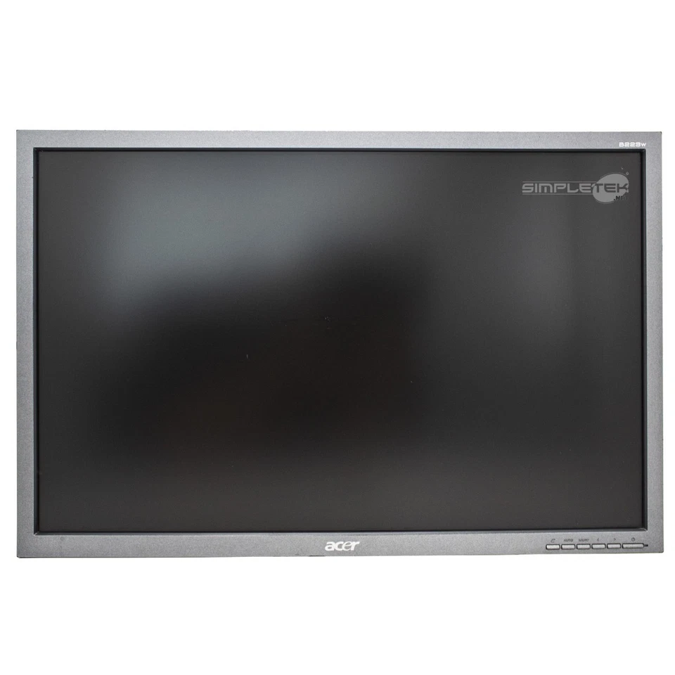 Acer B223W 22 " 16:10 Monitor LCD Screen DVI VGA Vesa Display Computer Fixed - Image 1 of 4