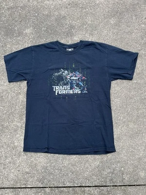 Винтажная футболка Y2K 2007 Transformers Movie Promo Optimus Prime Megatron размер L - Изображение 1 из 4