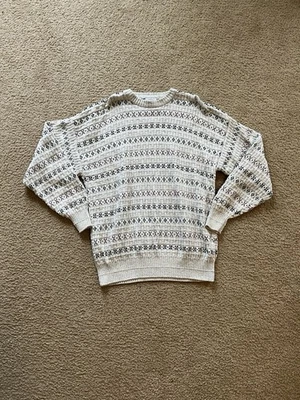 Винтажный мужской рождественский свитер 90-х Cape Isle Knitters XL 100% хлопок - Изображение 1 из 4
