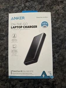 Anker PowerCore III Elite 26000 87W Portable Charger Black USED! Not Functional - Picture 1 of 7