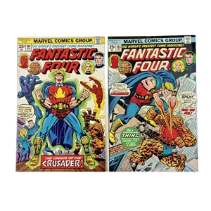 Fantastic Four #164, 165 (Marvel, 1961) 1975 1er Frankie Raye Nova bonito conjunto - Imagen 1 de 24