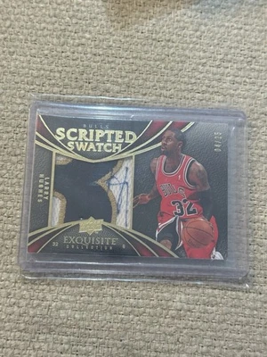 Larry Hughes 2008 Exquisite Scripted Swatch Patch auto Autograph #4/25 - Imagem 1 de 2