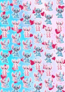 Papel de envolver cumpleaños Disney Stitch - Envoltura de regalo Disney Stitch - Lilo Stitch D4 - Imagen 1 de 2