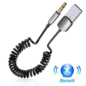 Bluetooth 5.0 Empfänger Adapter 3.5mm Auto AUX Audio Stereo USB KFZ DE Neu - Picture 1 of 13