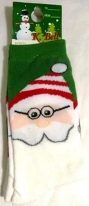 K Bell Christmas Santa Beard Red Green Socks Glasses Size 9 - 11 Gift Tag New - Picture 1 of 2
