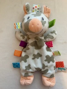 Taggies Mary Meyer Baby Cow Lovey Security Blanket Plush Fleece Sleeping Lovie - Picture 1 of 8